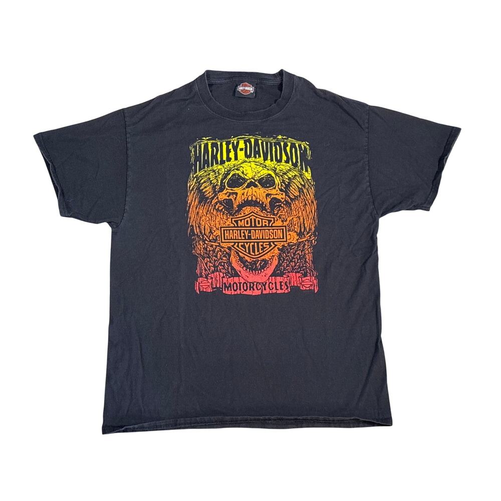 Sound Harley Davidson 2 side front back graphic biker shirt Motorcycle Large